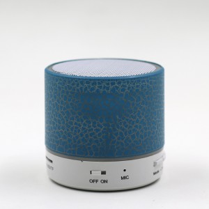 Draagbare Super Bass ronde kleine USB draadloze luidspreker Mini LED Light Bluetooth-luidspreker met FM-radio