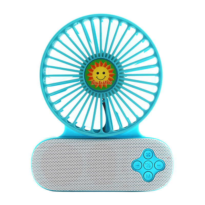 zomer koeling mini fan bluetooth speaker fan met usb / batterij